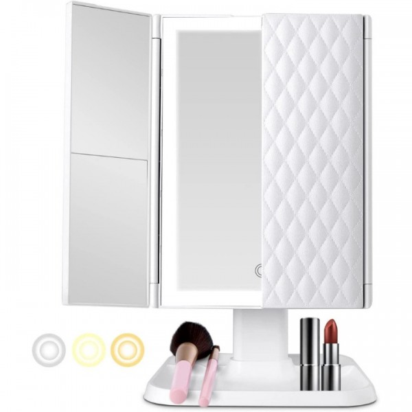 Makeup Mirror Vanity Mirror with Lights and Magnif...